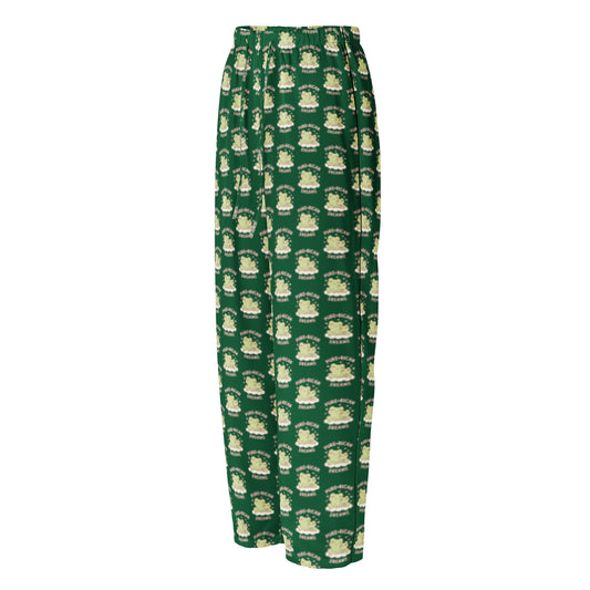 Pure⭐️Rican Mommy and Baby Dreamy all-over print women’s long pajama pants in forest green, soft breathable cultural sleepwear