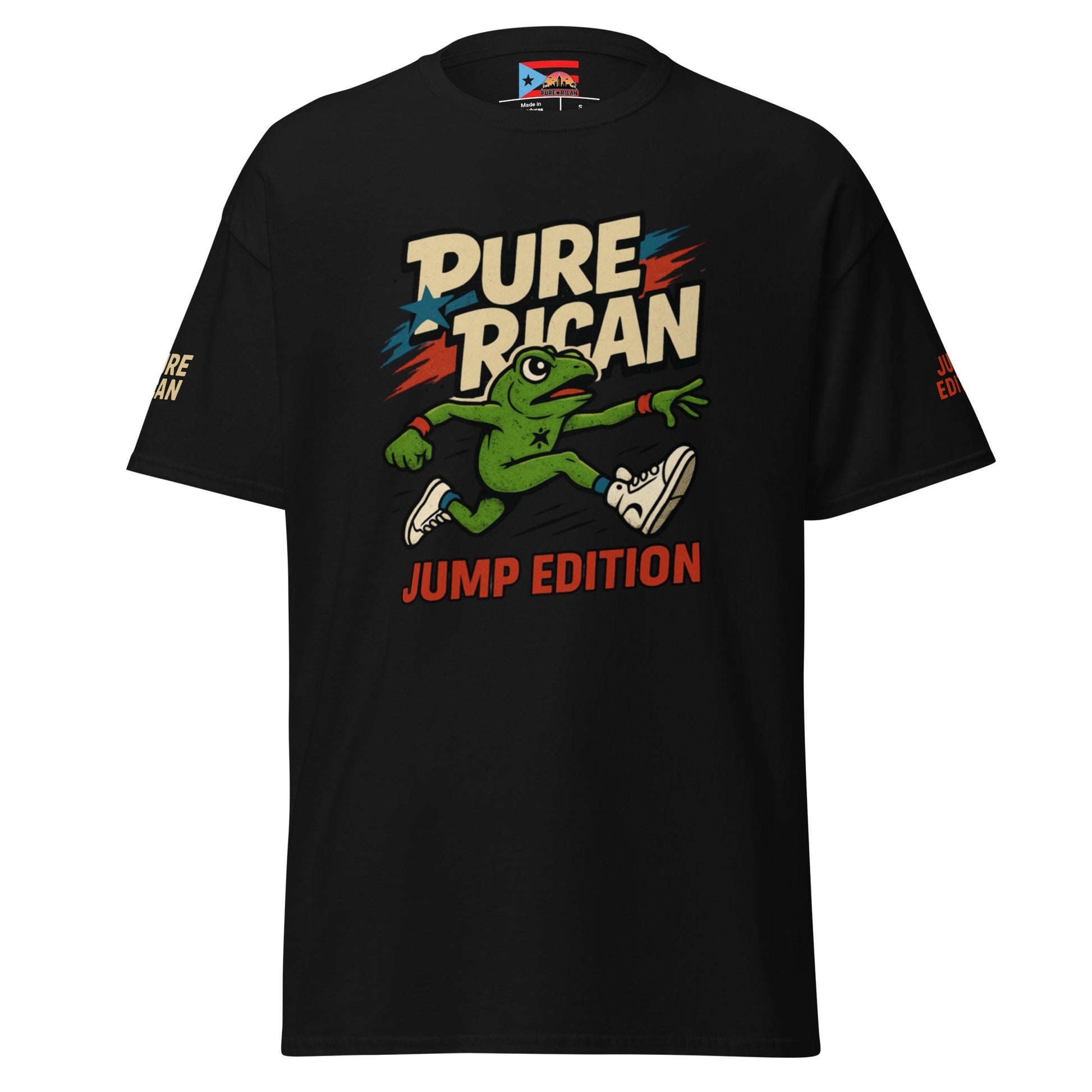 Pure⭐️Rican Runners tee front view – Puerto Rican running shirt