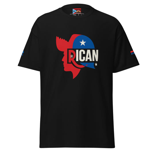 Pure⭐️Rican Split Identity Boricua tee front view – Puerto Rican cultural identity design