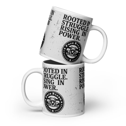 Pure⭐️Rican coffee mug front view – Puerto Rican cultural mug