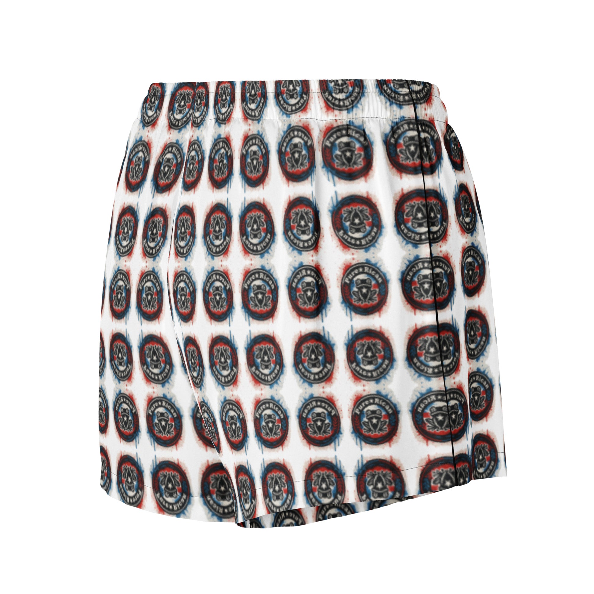 Pure⭐️Rican graffiti Seal pajama shorts right side angle – BorinquéN all-over print shorts