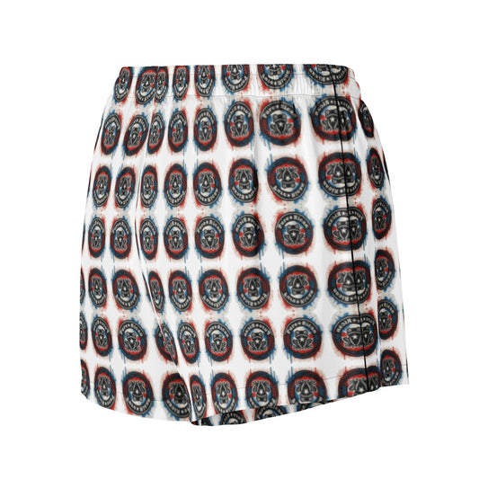 Pure⭐️Rican graffiti Seal pajama shorts right side angle – BorinquéN all-over print shorts