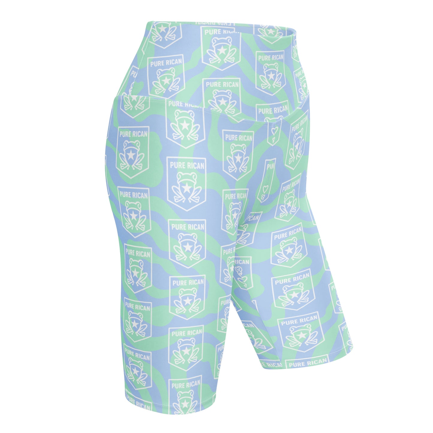 Pure⭐️Rican performance biker shorts right side angle – Puerto Rican athletic shorts