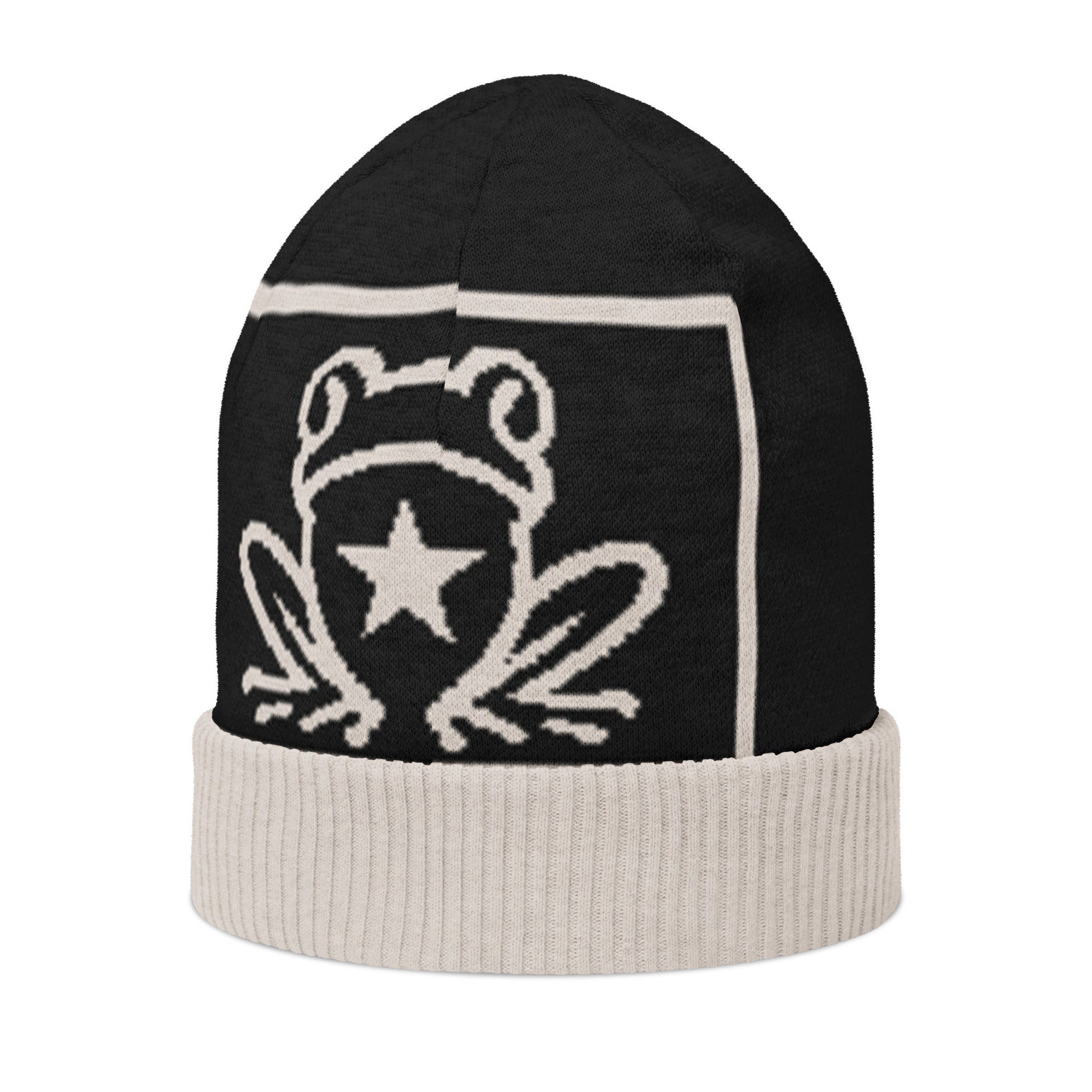 Pure⭐️Rican signature knit beanie back view – island winter knitted hat