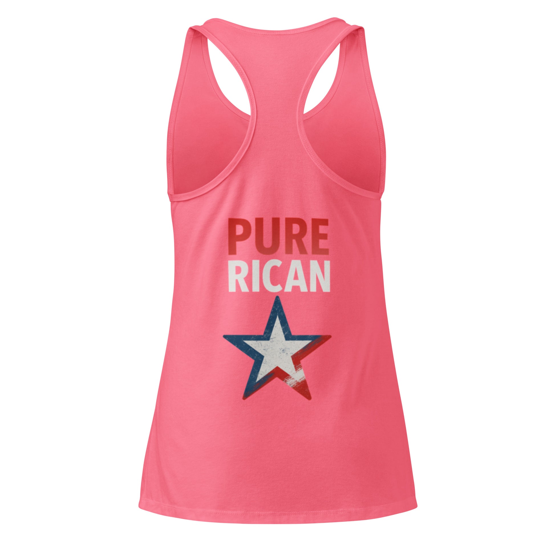Pure⭐️Rican women’s workout racerback tank back view – BorinquéN fitness wear