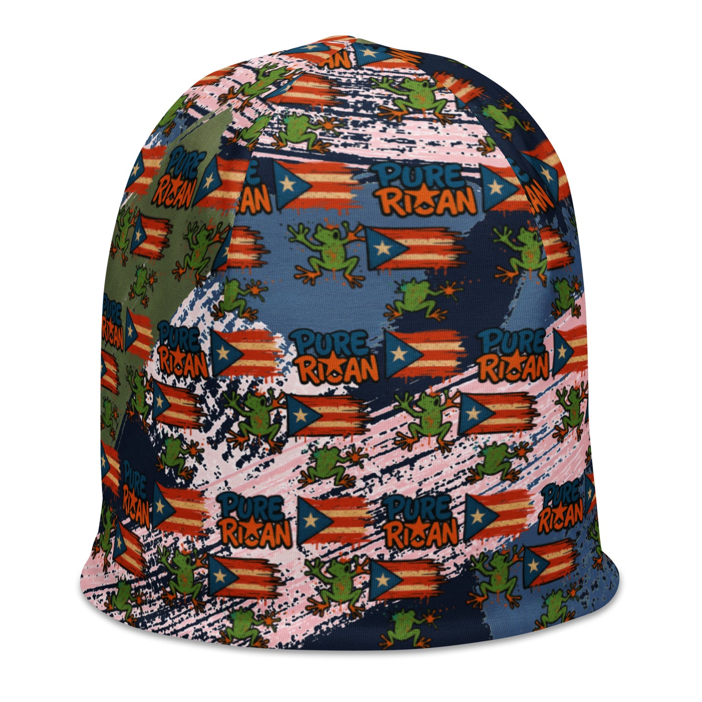 sland Energy beanie fabric and pattern detail – Pure⭐️Rican design