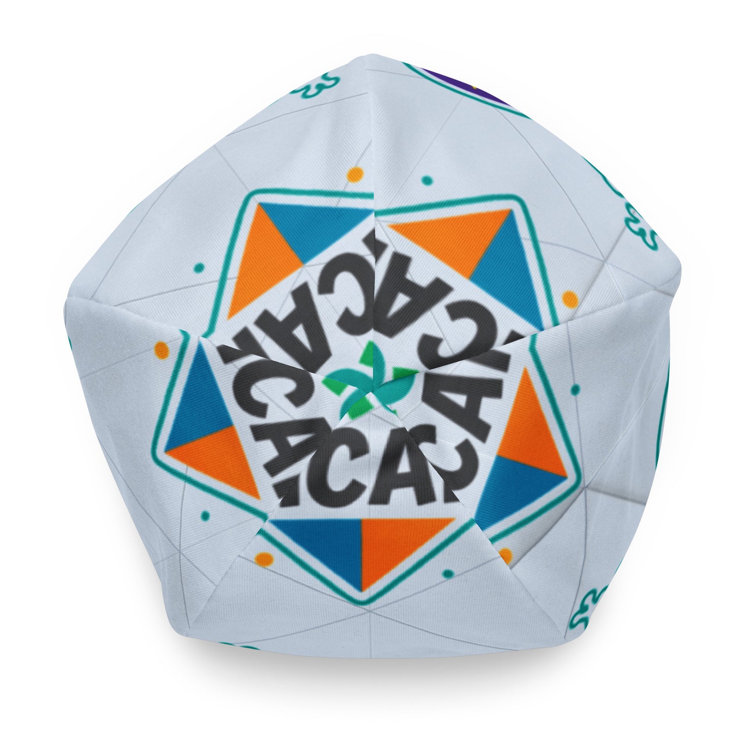 Pure⭐️Rican splash print close-up – all-over splash beanie design detail