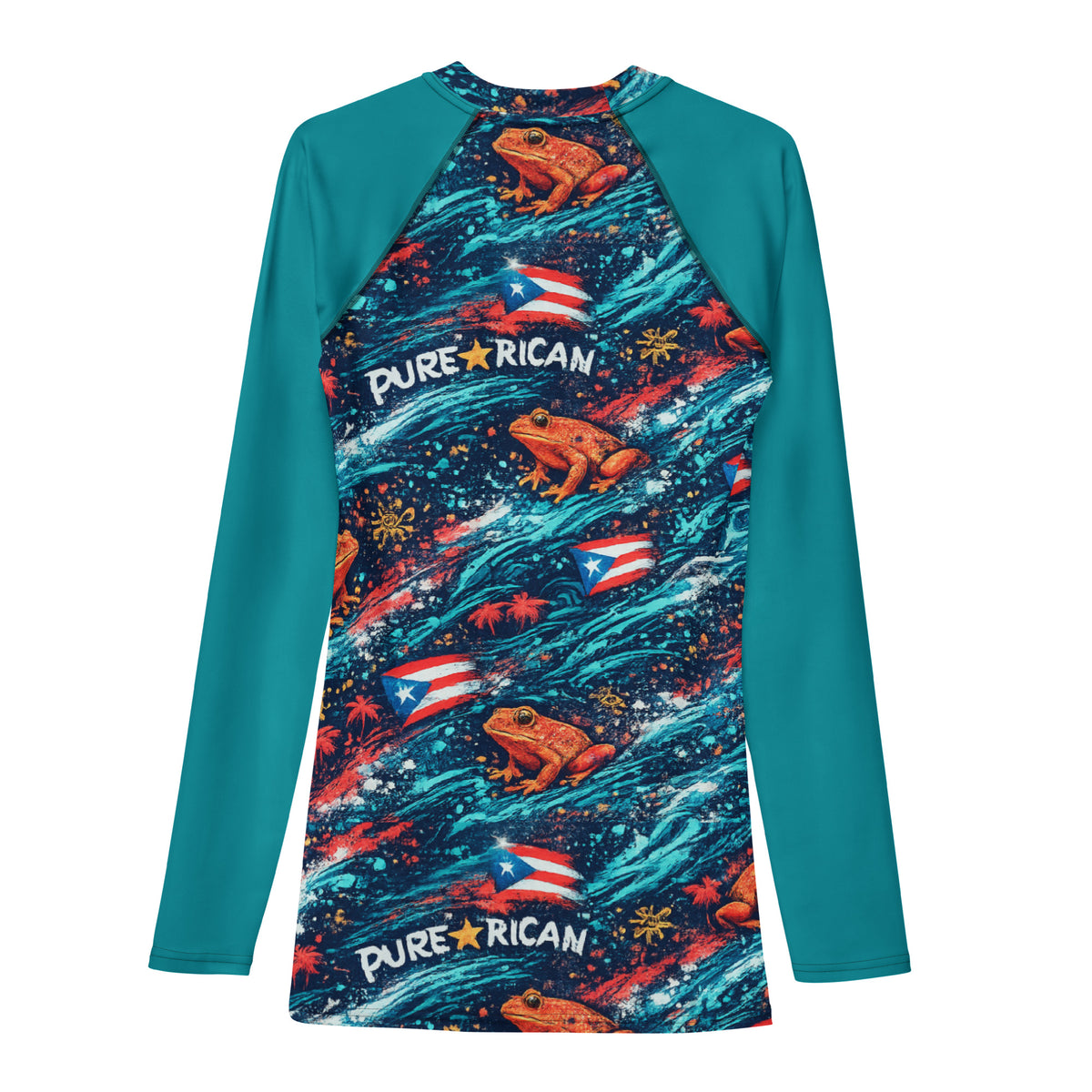 Costa Rica Rash Guard Pure⭐️Rican Coquí Wave Rash Guard | Puerto Rican Swim & Performance ...