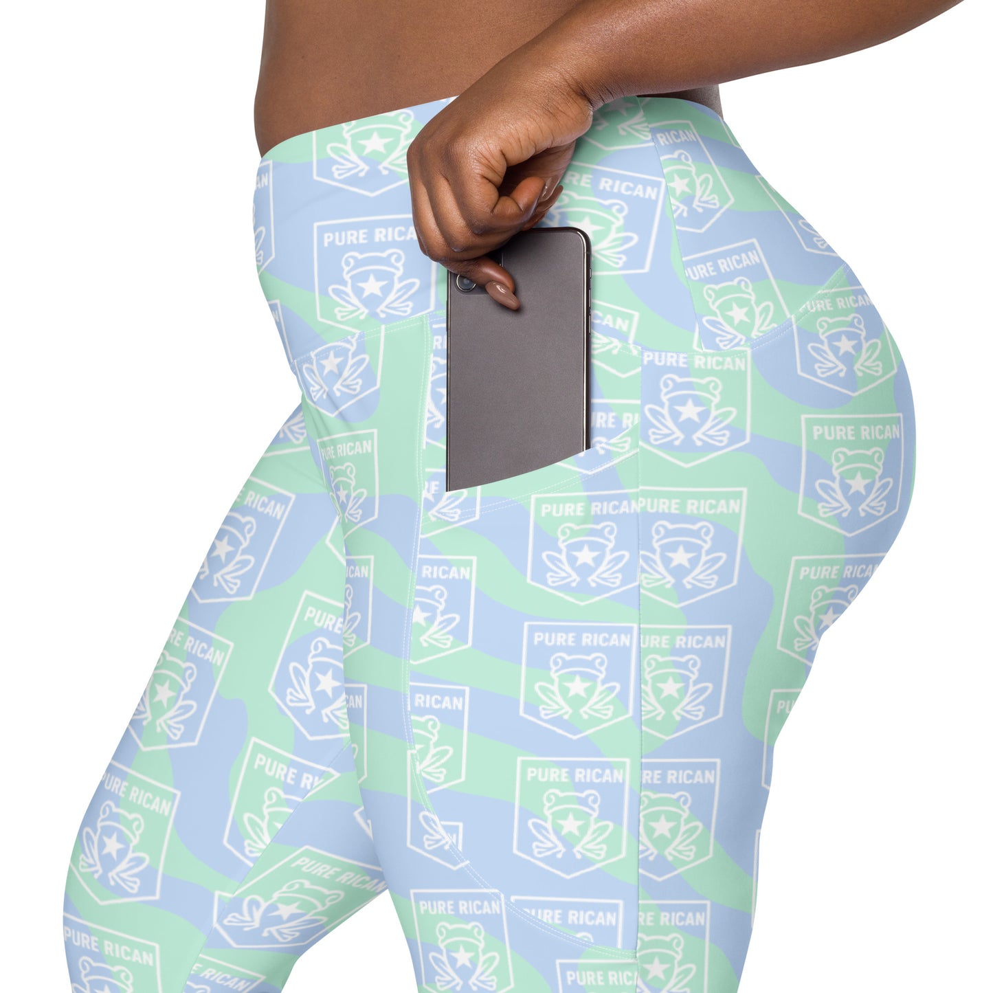 Pure⭐️Rican leggings with pockets right side angle – Puerto Rican athleisure leggings