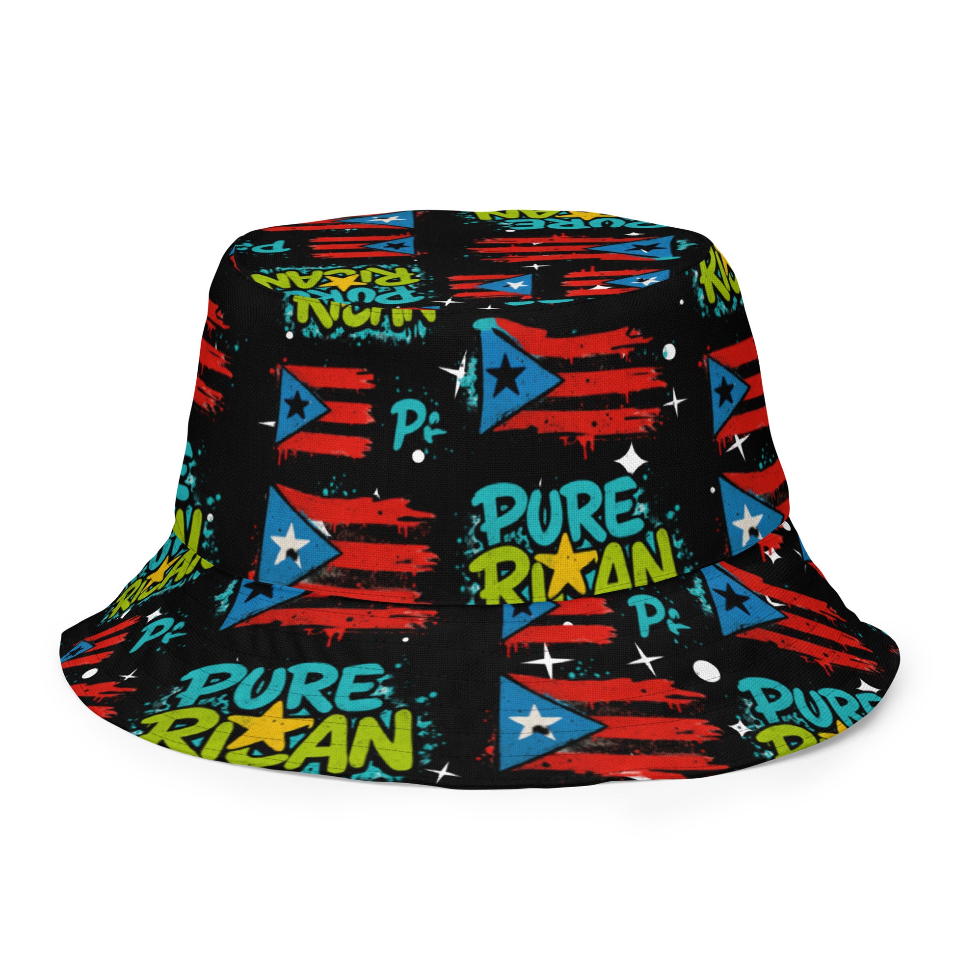 Pure⭐️Rican reversible bucket hat back view – Puerto Rican fashion