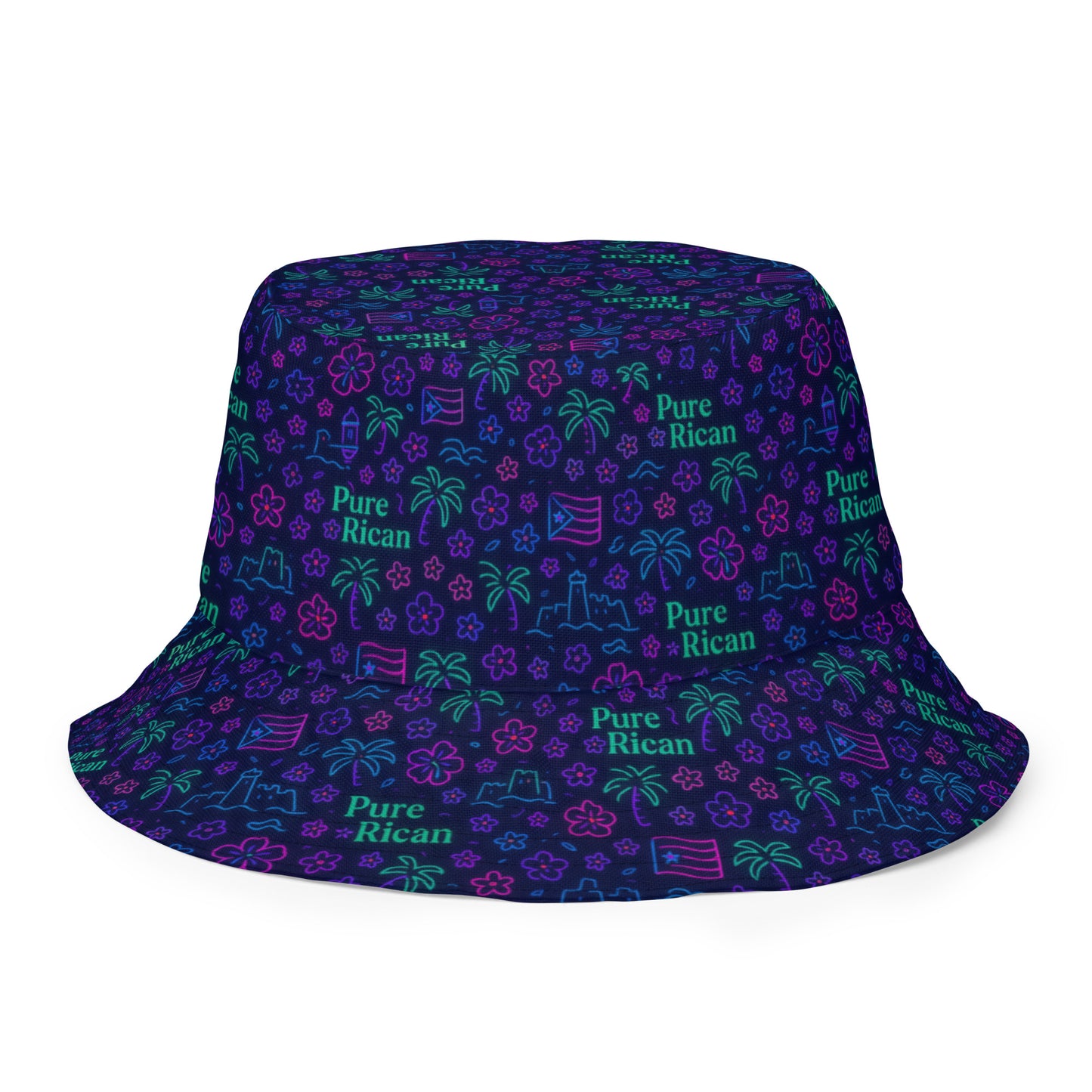 WEPA graphic close-up on Pure⭐️Rican reversible bucket hat