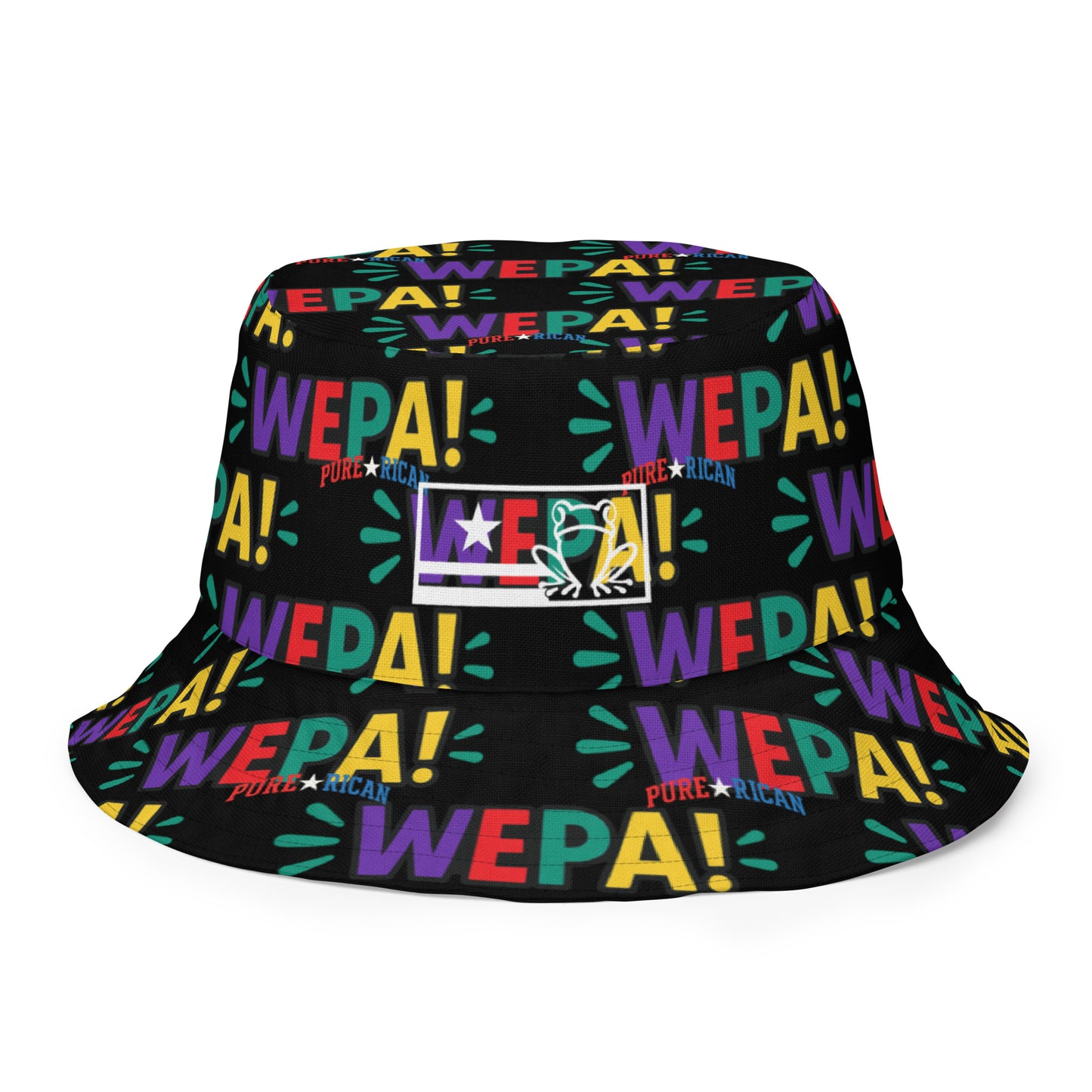 Pure⭐️Rican reversible bucket hat stitching and texture detail