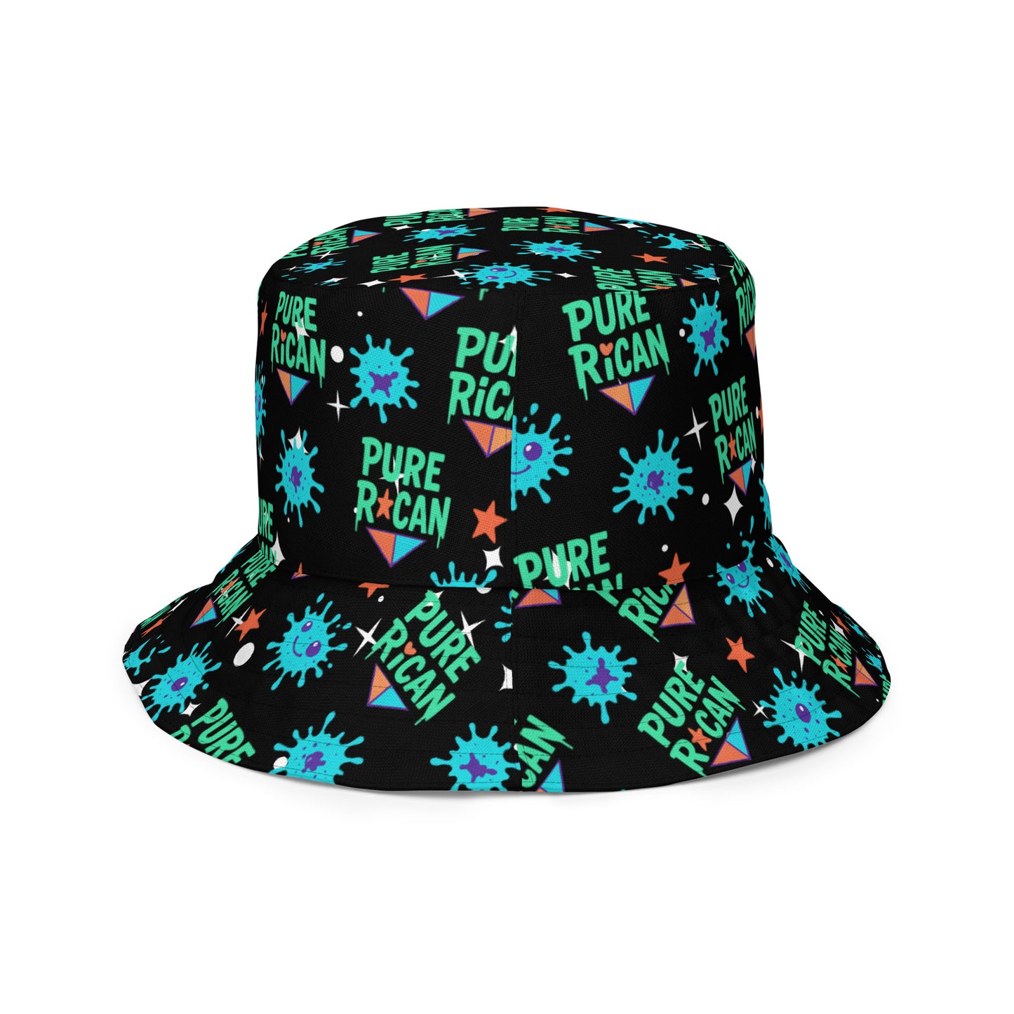 Pure⭐️Rican reversible bucket hat side angle – island style hat