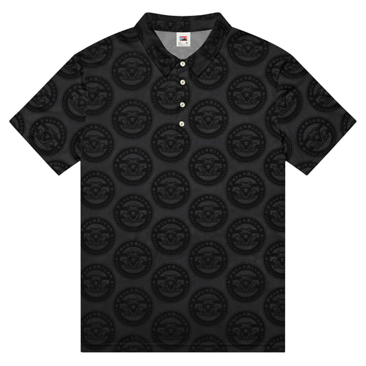 Pure⭐️Rican OG Original Logo men’s slim fit all-over print polo shirt