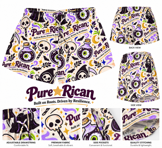 Pure⭐️Rican Roots After Dark Halloween women’s pajama shorts premium product image