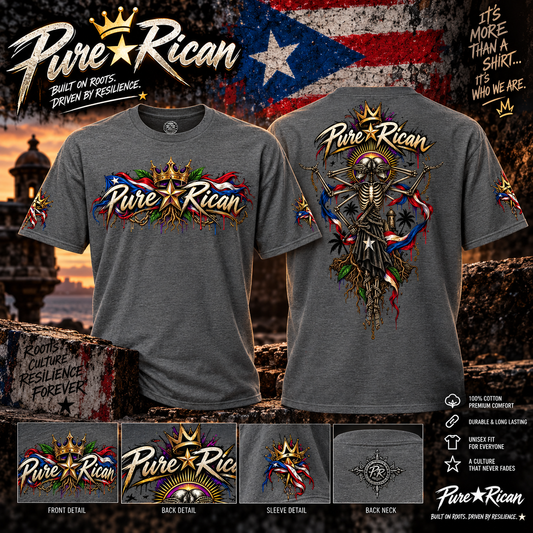 Pure⭐️Rican Heritage Skeleton Back Graphic Tee premium product image