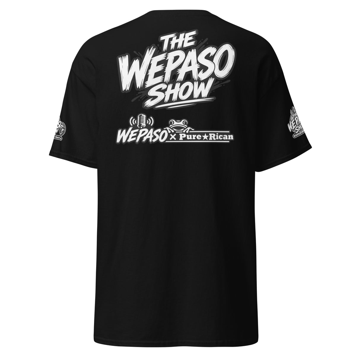 Pure⭐️Rican x The WePaso Show Collaboration Tee in Black, back view