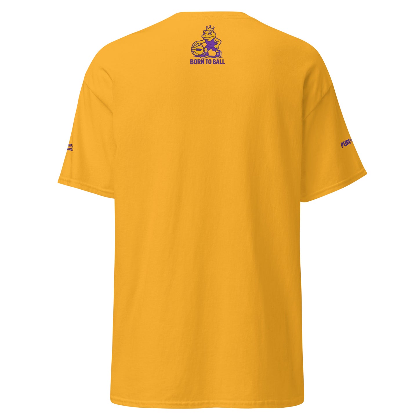 Pure⭐️Rican Born to Ball purple and gold t-shirt – Puerto Rican athletic streetwear