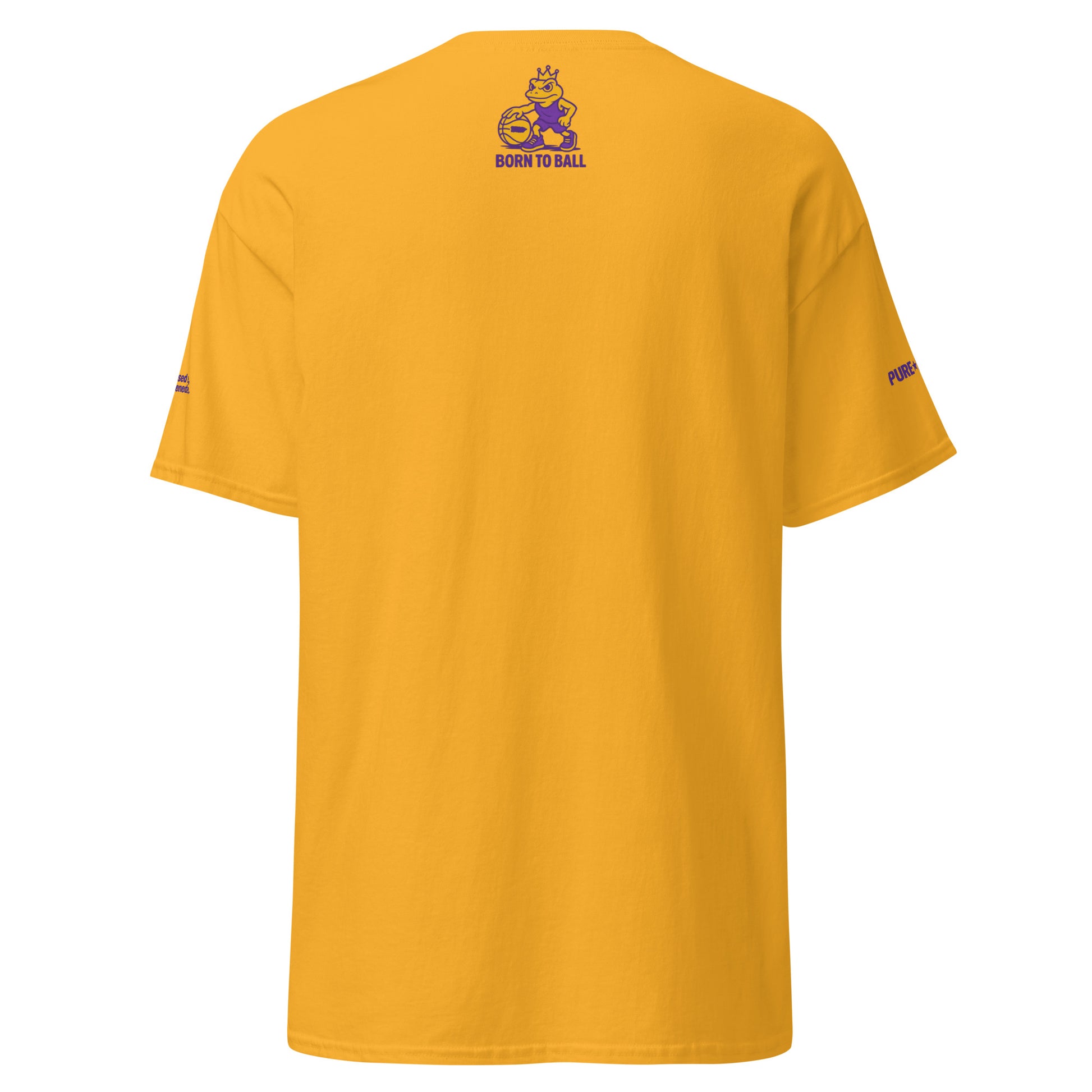 Pure⭐️Rican Born to Ball purple and gold t-shirt – Puerto Rican athletic streetwear