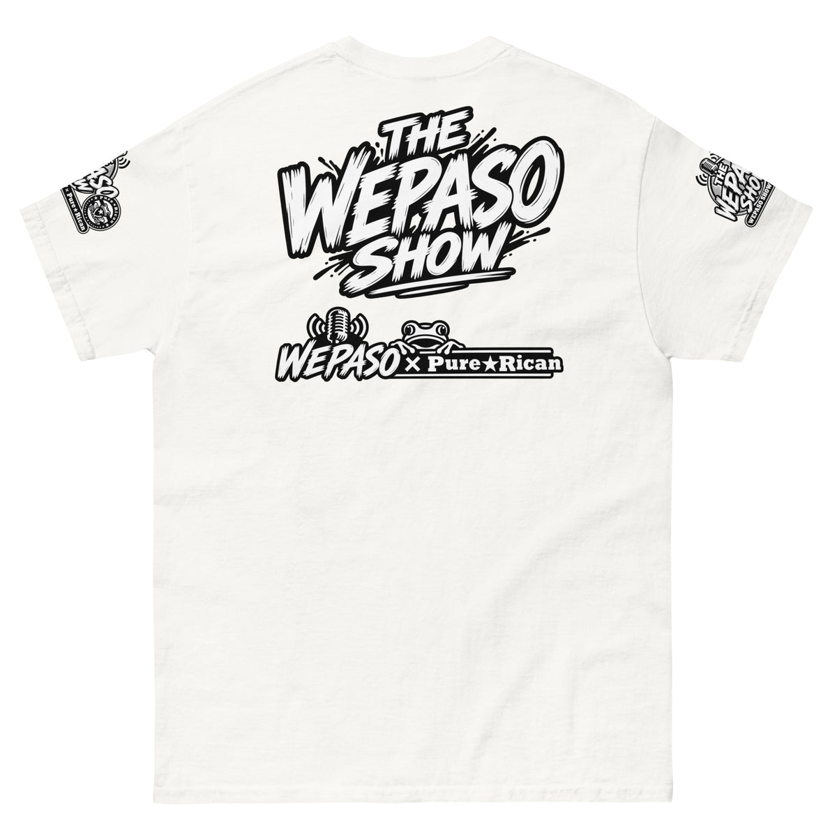 Pure⭐️Rican x The WePaso Show Collaboration Tee in White, back product view