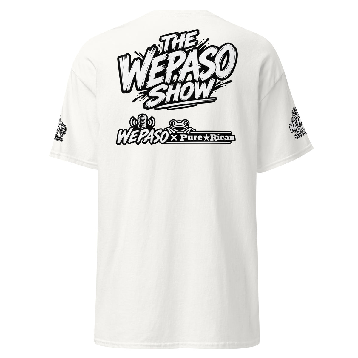 Pure⭐️Rican x The WePaso Show Collaboration Tee in White, back view