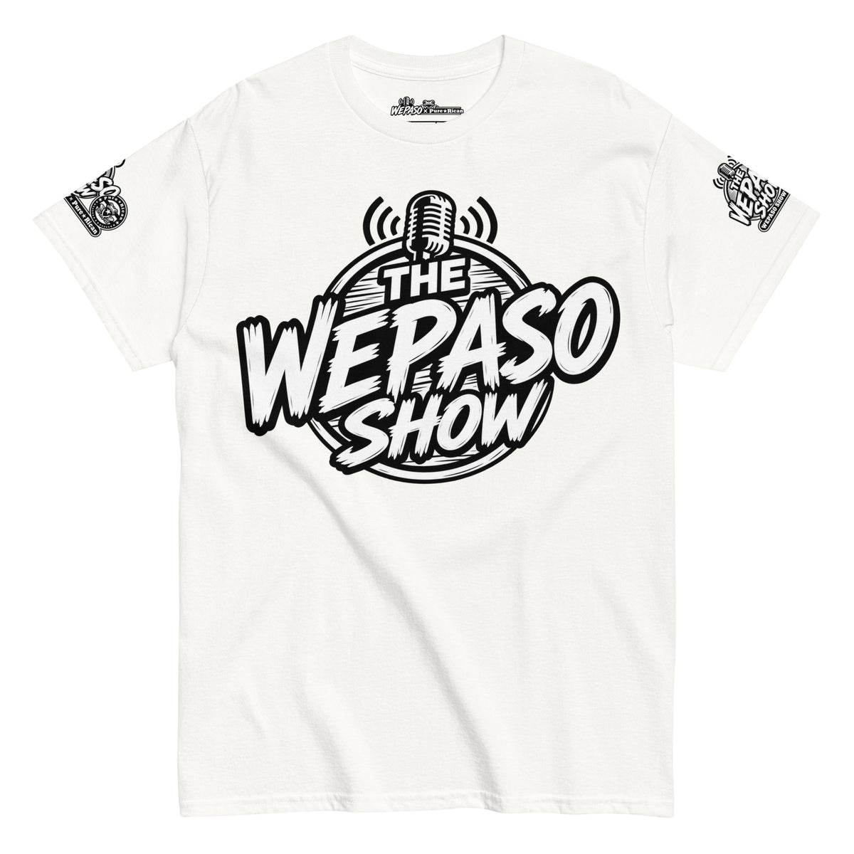Pure⭐️Rican x The WePaso Show Collaboration Tee in White, front product view